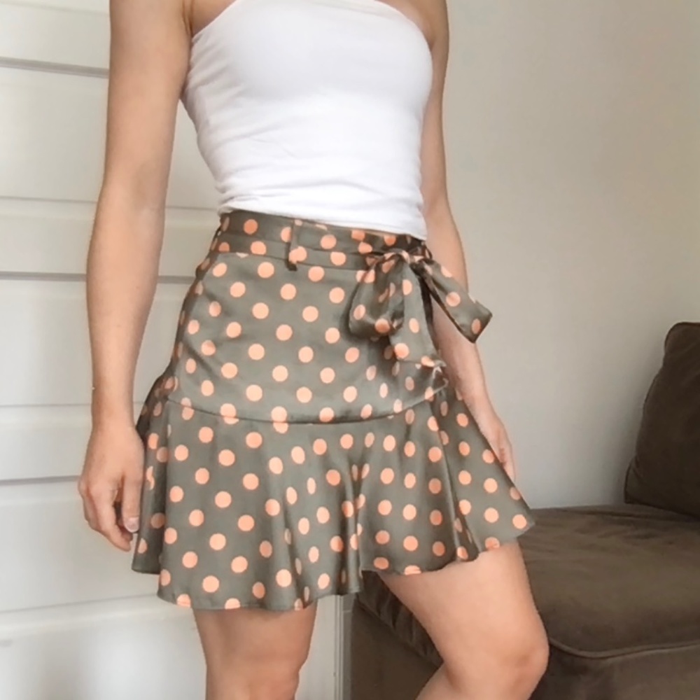 Zara - Silky Belted Mini Skort